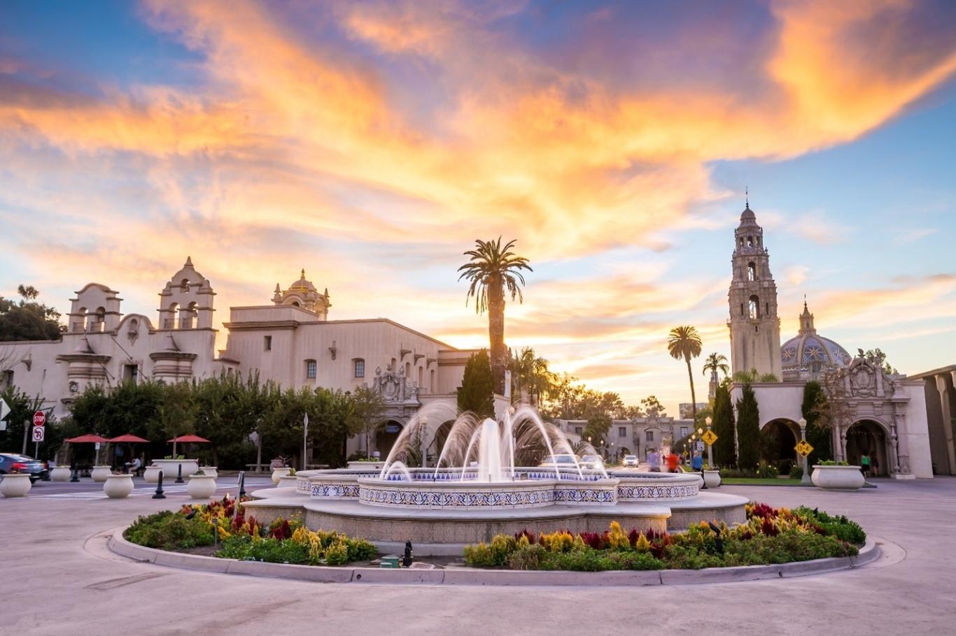 Fountain in Balboa Park, San Diego CA