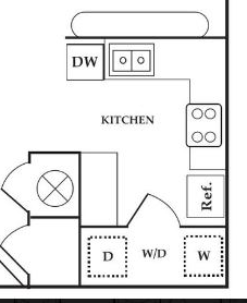 a cropped kitchen floorplan