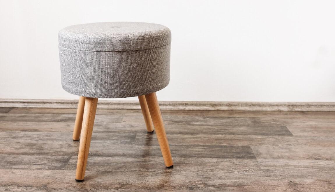 a stool with hidden storage