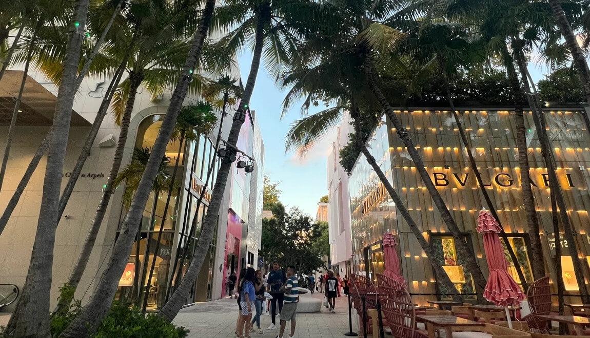 Shops in Miami's Design District.