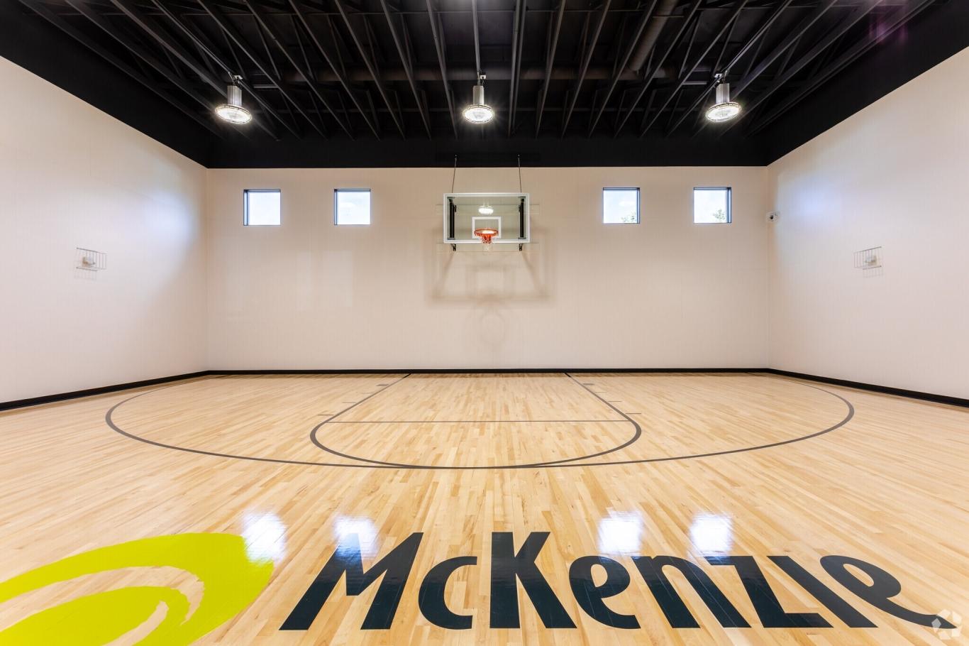 Indoor basketball court at the McKenzie Apartments in Eugene, Oregon.