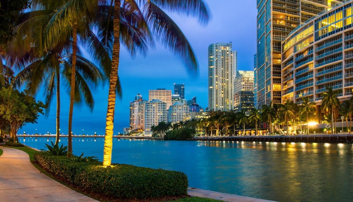 The Brickell neighborhood in Miami, FL