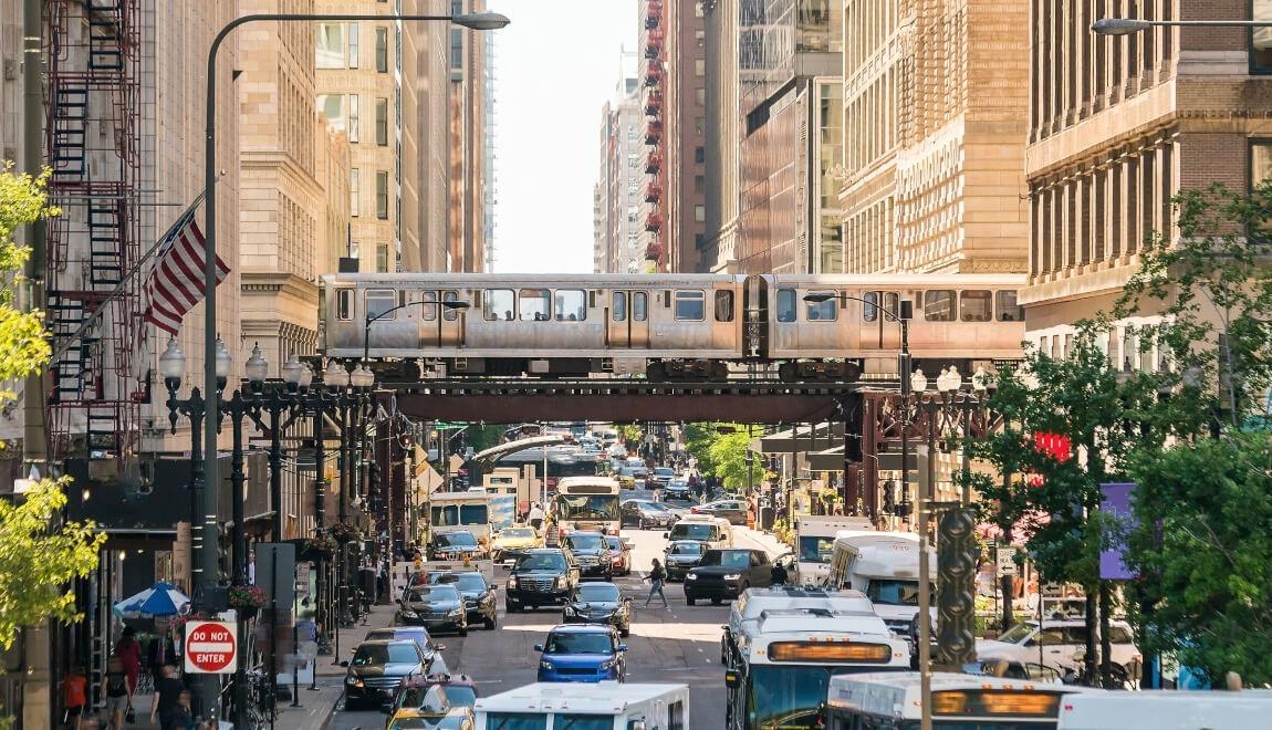 Traffic in Downtown Chicago