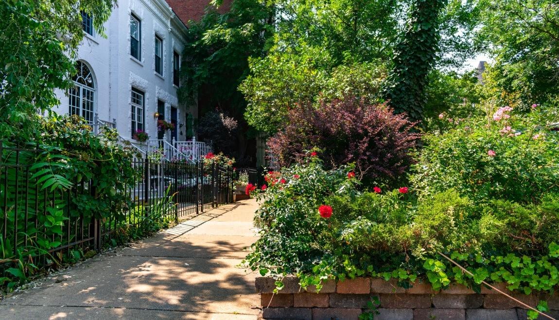 Residential area of Lakeview in Chicago, IL