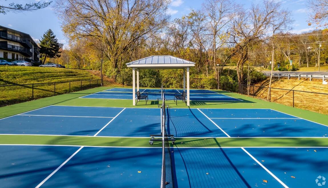 Pickleball court at The Nelson in Nashville, TN.