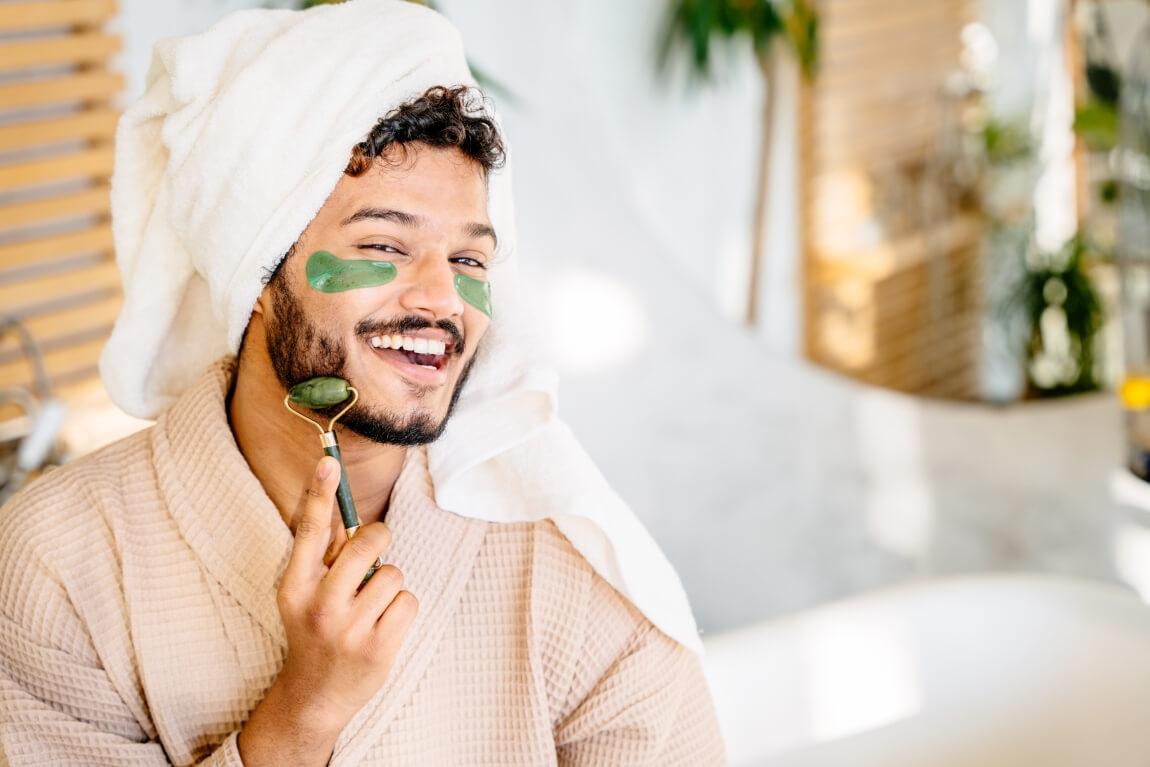 An image of a person enjoying an at home spa day. 