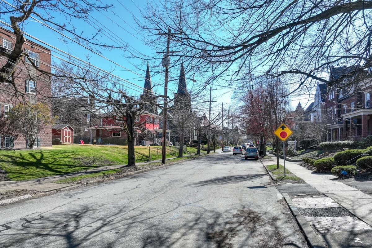 Quiet residential streets are a staple of Bloomfield, Pittsburgh's Little Italy.