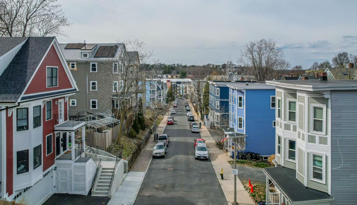 Jamaica Plain neighborhood in Boston, MA