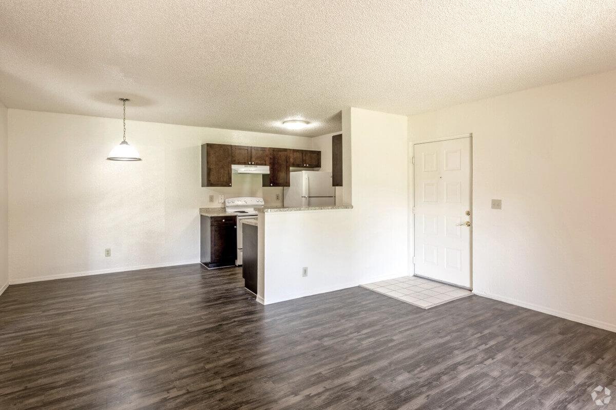 Units at Regal Trace Apartments have an open-concept floor plan.