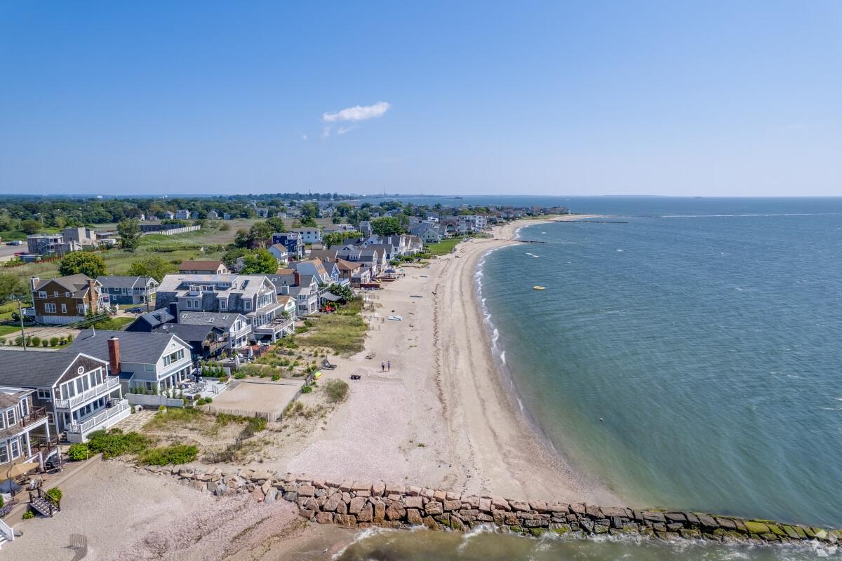 Beaches in Fairfield sit along Long Island Sound.