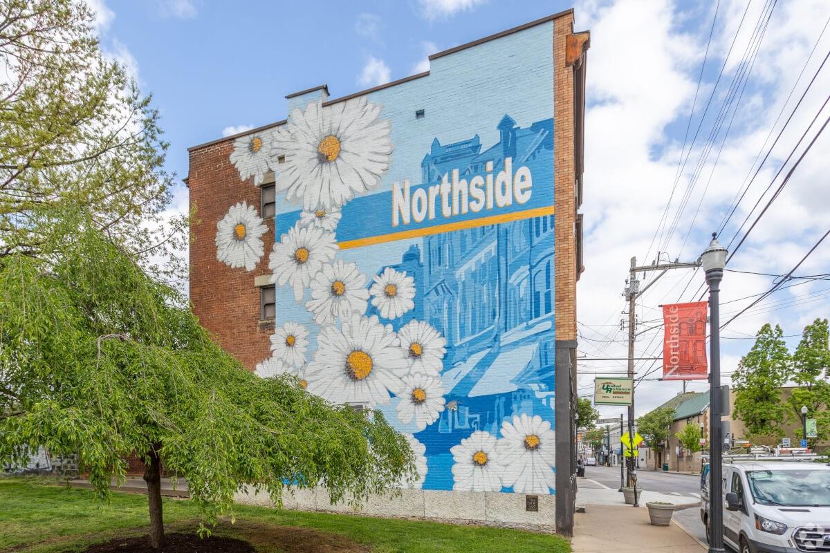 Mural on side of building in Northside Neighborhood