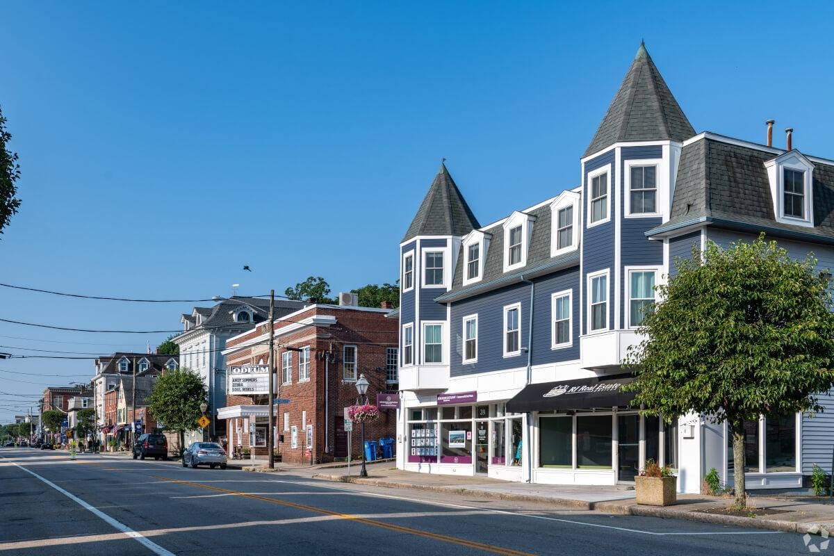 Historic buildings line the East Greenwich Historic District.