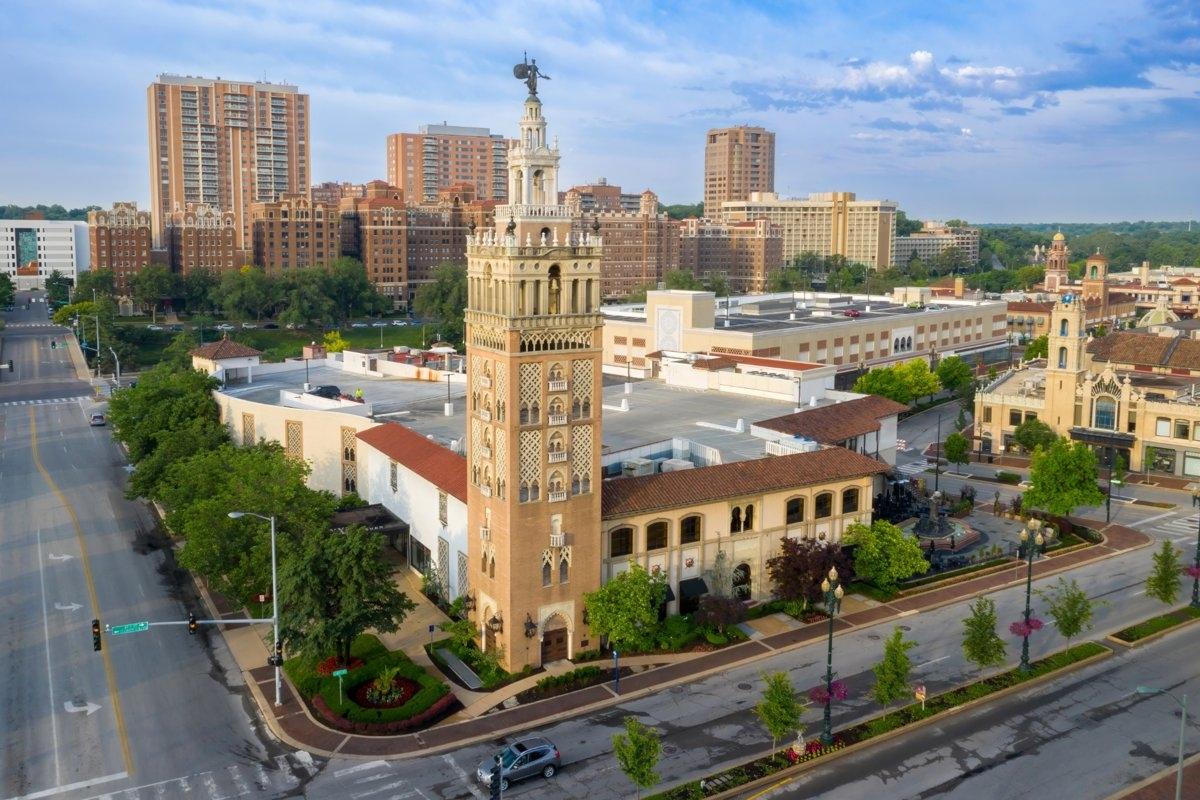 The outdoor mall known as Country Club Plaza in Kansas City