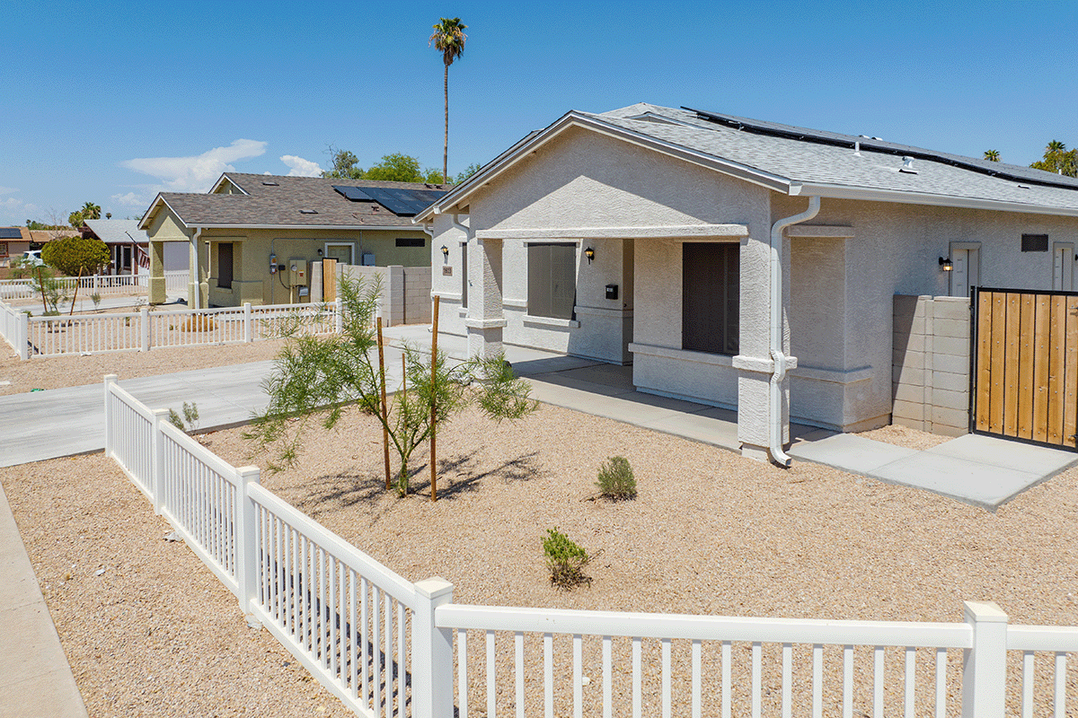 Yards in Phoenix are optimized for the desert climate.