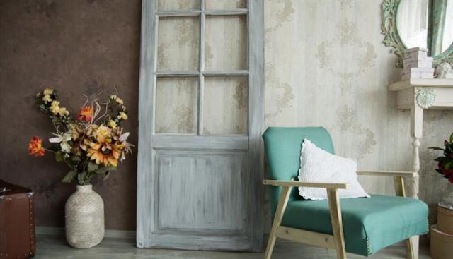 Antique window and flowers