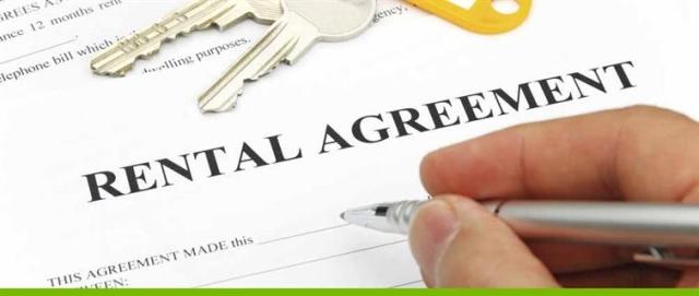 Rental agreement being signed