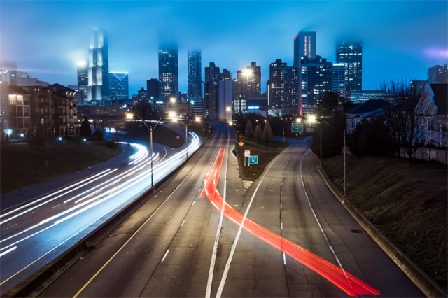 downtown atlanta at night