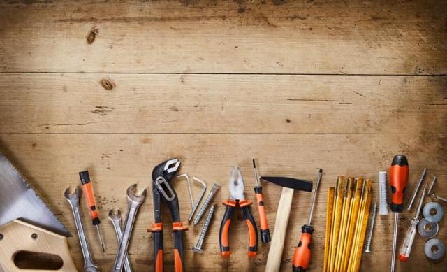 a stack of tools