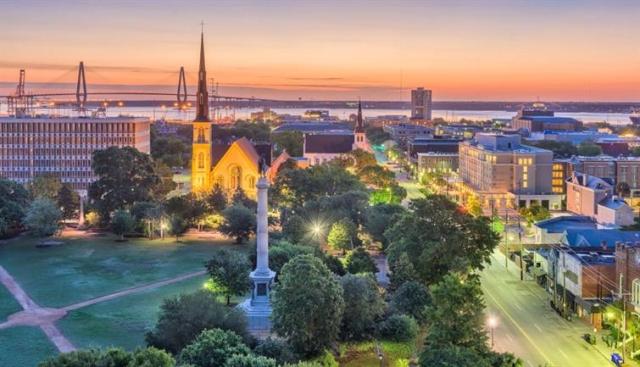 Charleston, South Carolina at sunset.