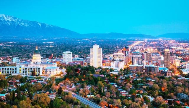 Salt Lake City at Dusk