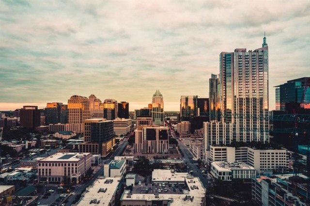 Skyline view of Austin, Texas.