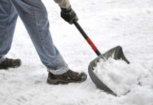 shoveling snow