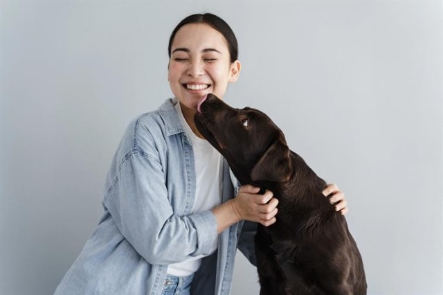 Woman with dog