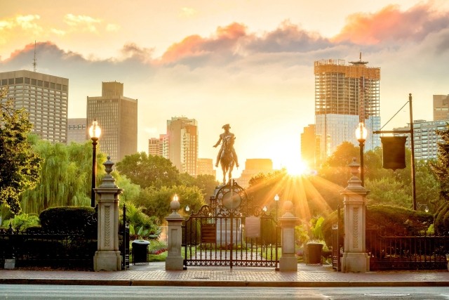 Sunset in Boston Garden