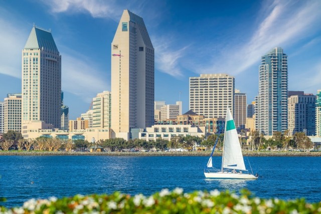 Oceanside view of Downtown San Diego, CA