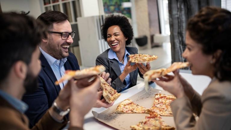 Employee pizza party