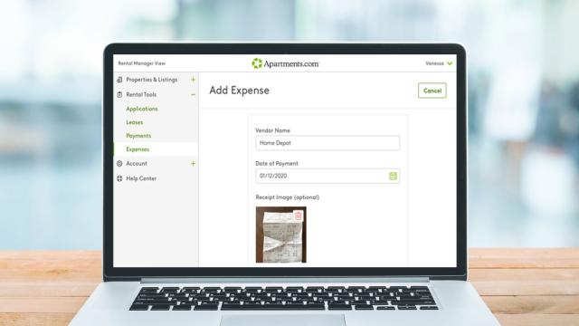 Add expense from rental manager view