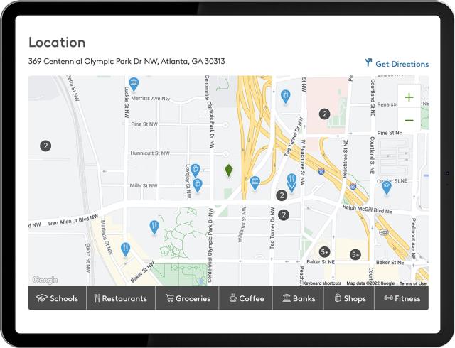 Interactive map on listing page