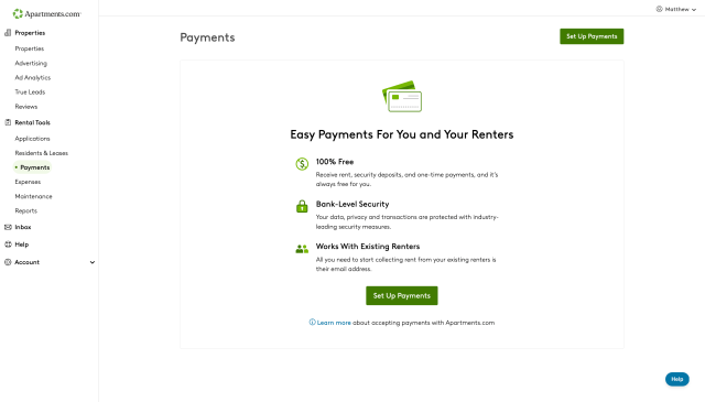 set up payments