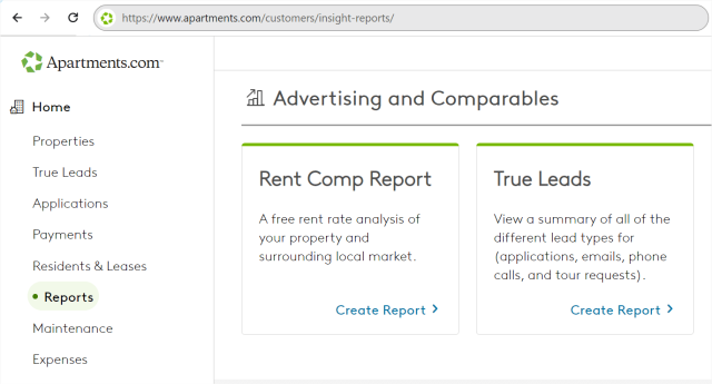 Download Rent Comparables on Apartments.com