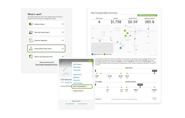 Example of a rent comp report from Apartments.com.