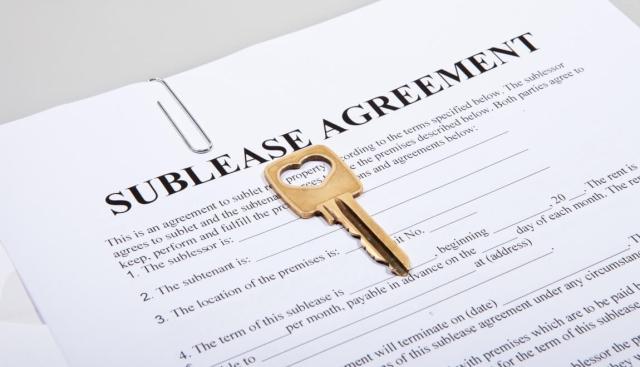 Sublease document for landlords/tenants to sign