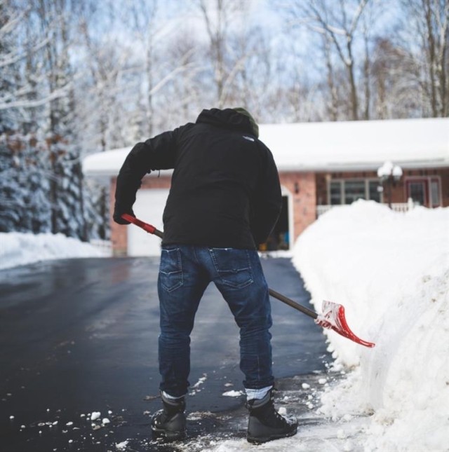 shoveling snow