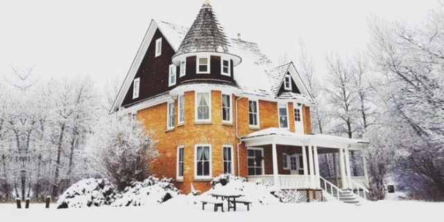 house in winter